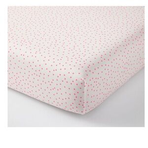 Monique Lhuillier Neon Dots Organic Crib Sheet, Pink